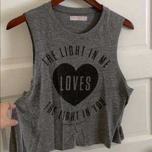 Spiritual Gangster Heather Grey Crop Tank